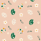Oeufs fleuris sur fond pastel de P&acirc;ques